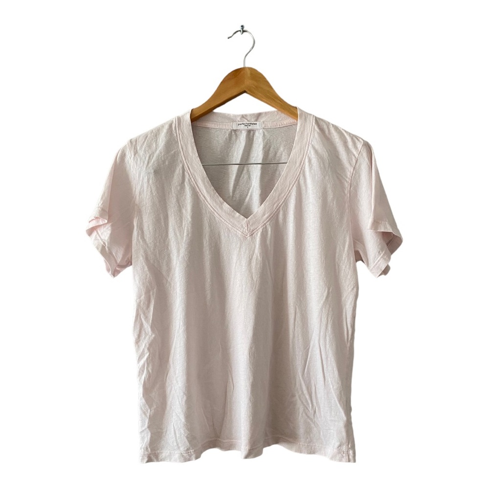 Perfectwhitetee cotton tshirt Tee Top T-Shirt V-Neck S